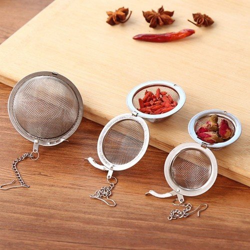 Kit 6 Infusor De Chá Aço Inox Coador Peneira Chaleira Erva - 5