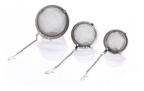Kit 6 Infusor De Chá Aço Inox Coador Peneira Chaleira Erva - 8