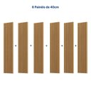 Ver imagem 4 de Painel Ripado para TV 86 Polegadas Planejado 240x230cm Aruá CabeCasa MadeiraOriginals Marrom/Jatobá