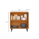 Ver imagem 4 de Balcão para Cozinha 80cm 2 Portas com Tampo Ravena Laranja/Freijo/Off Acetinado