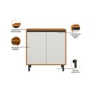 Ver imagem 5 de Balcão para Cozinha 80cm 2 Portas com Tampo Ravena Laranja/Freijo/Off Acetinado