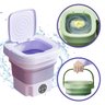 Mini Máquina de Lavar Roupas Dobrável Portátil 6,5 Litros:verde - 1