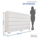 Ver imagem 4 de Cômoda para Quarto 8 Gavetas Diamante Espresso Móveis