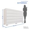 Cômoda para Quarto 8 Gavetas Diamante Espresso Móveis - 4