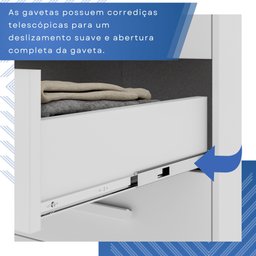 Cômoda para Quarto 8 Gavetas Diamante Espresso Móveis - 7