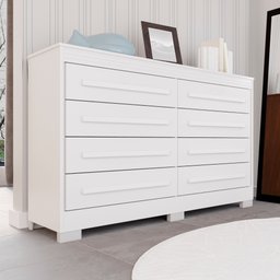 Cômoda para Quarto 8 Gavetas Diamante Espresso Móveis - 2