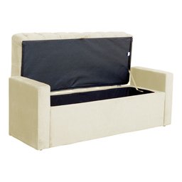 Calçadeira Baú Emily para Cama King 1,60m:marfim - 3