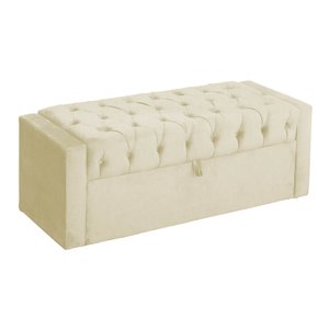 Calçadeira Baú Emily para Cama King 1,60m:marfim