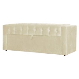 Calçadeira Baú Emily para Cama King 1,60m:marfim - 2