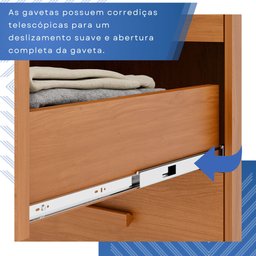 Cômoda para Quarto 8 Gavetas Diamante Espresso Móveis - 9