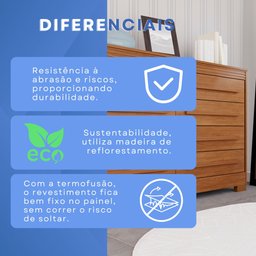 Cômoda para Quarto 8 Gavetas Diamante Espresso Móveis - 5