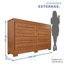 Ver imagem 4 de Cômoda para Quarto 8 Gavetas Diamante Espresso Móveis Marrom/Cinamomo
