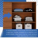 Ver imagem 7 de Cômoda para Quarto 2 Portas 8 Gavetas Esmeralda Expresso Móveis Marrom/Cinamomo