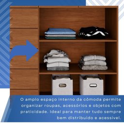 Cômoda para Quarto 2 Portas 8 Gavetas Esmeralda Expresso Móveis - 7