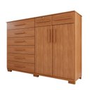 Ver imagem 3 de Cômoda para Quarto 2 Portas 8 Gavetas Esmeralda Expresso Móveis Marrom/Cinamomo