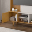 Ver imagem 4 de Estante para TV e Home Theater até 55 Polegadas 136CMX192,5cm Pés em Madeira Maciça Corumbaú Marrom