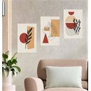Ver imagem 4 de Kit com 3 lindo pequenos quadros decorativos minimalistas pintados a mão medindo 45x30cm cada quadro