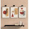 Kit com 3 lindo pequenos quadros decorativos minimalistas pintados a mão medindo 45x30cm cada quadro - 3