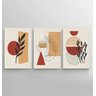 Kit com 3 lindo pequenos quadros decorativos minimalistas pintados a mão medindo 45x30cm cada quadro - 1