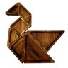 Petisqueira Tangram em Madeira Teca com 7 Peças para Servir - 4