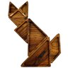 Petisqueira Tangram em Madeira Teca com 7 Peças para Servir - 3