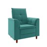 Poltrona para Sala Confortável Decorativa Londres Suede:azul Turquesa - 2