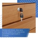 Ver mais imagens de Cômoda para Quarto 1 Portas 8 Gavetas Ônix Expresso Móveis Marrom/Cinamomo