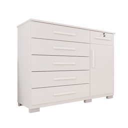 Cômoda para Quarto 1 Portas 6 Gavetas Jade Expresso Móveis - 2