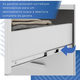 Cômoda para Quarto 1 Portas 6 Gavetas Jade Expresso Móveis - 6