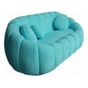 Ver imagem 4 de Namoradeira Concha Decorativa 190cm Sala Suede:azul-turquesa/liso