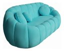 Ver imagem 4 de Namoradeira Concha Decorativa 190cm Sala Suede:azul-turquesa/liso