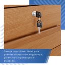 Ver imagem 7 de Cômoda para Quarto 1 Portas 6 Gavetas Jade Expresso Móveis Marrom/Cinamomo