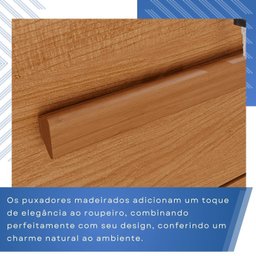 Cômoda para Quarto 1 Portas 6 Gavetas Jade Expresso Móveis - 9