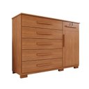 Ver imagem 2 de Cômoda para Quarto 1 Portas 6 Gavetas Jade Expresso Móveis Marrom/Cinamomo
