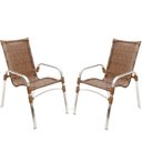 Ver imagem 1 de 2 Cadeiras Emily Cor Argila, Estrutura Alumínio Polido, área Interna E Externa