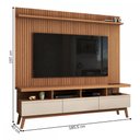Ver imagem 5 de Rack com Painel para Tv até 72 Polegadas Ripado Urban 3 Gavetas Off White/freijó - Panorama Móveis