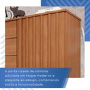 Ver mais imagens de Cômoda para Quarto 1 Portas 5 Gavetas Jaspe Expresso Móveis Marrom/Cinamomo