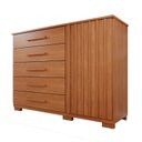 Ver imagem 3 de Cômoda para Quarto 1 Portas 5 Gavetas Jaspe Expresso Móveis Marrom/Cinamomo