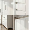 Ver imagem 7 de Roupeiro Nápoles Branco com 6 Portas e 2 Gavetas Poquema
