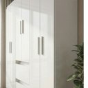 Ver imagem 4 de Roupeiro Nápoles Branco com 6 Portas e 2 Gavetas Poquema