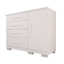 Ver imagem 3 de Cômoda para Quarto 1 Portas 4 Gavetas Pérola Expresso Móveis