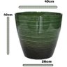 Kit com 2 Vasos para Plantas de Polietileno Lisa Efeito Marmorizada Luxo (verde Premium). - 8