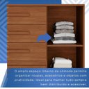 Ver imagem 7 de Cômoda para Quarto 1 Portas 4 Gavetas Pérola Expresso Móveis Marrom/Cinamomo