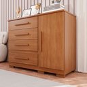 Ver imagem 2 de Cômoda para Quarto 1 Portas 4 Gavetas Pérola Expresso Móveis