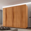 Ver imagem 1 de Guarda-Roupa Casal 100% MDF 6 Portas e 6 Gavetas Olimpo Marrom/Marromle