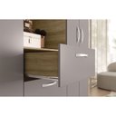 Ver imagem 4 de Guarda Roupa Casal 4 Portas e 3 Gavetas C/ 1 Espelho Clapton Freijo/off White - Caemmun