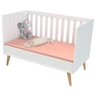 Berço Americano Ludmila e Guarda Roupa Blenda Branco Acetinado com Colchão - Phoenix - 3
