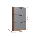 Ver imagem 3 de Sapateira para Quarto 18 Pares Melissa Cinza/Freijo
