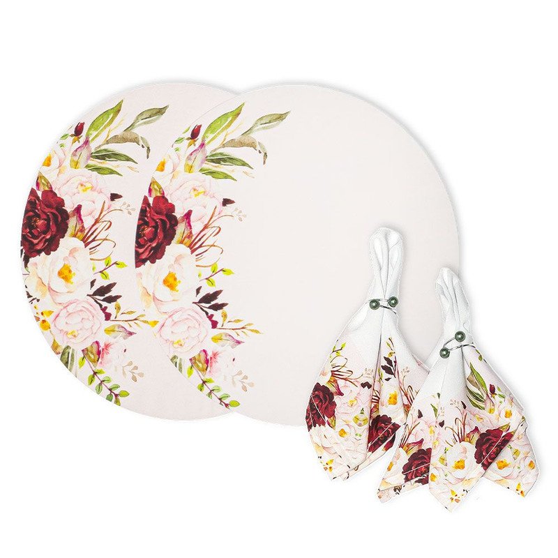 Kit Suplat com Guardananpo Mesa Posta com 48 Peças Floral - 2