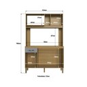 Ver imagem 2 de Cozinha Compacta 120cm 4 Portas e 1 Gaveta Co1202 Decibal Ipê Griseo